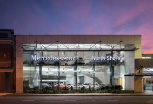 Mercedes North Shore, Sydney, Showroom during sunset and twilight, Sydney Commercial Photography by Luke Zeme Photographer