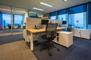 Office Table Workstation in Accors Hotel main Sydney Office, Sydney Corporate and Commercial Photographer Luke Zeme Photography
